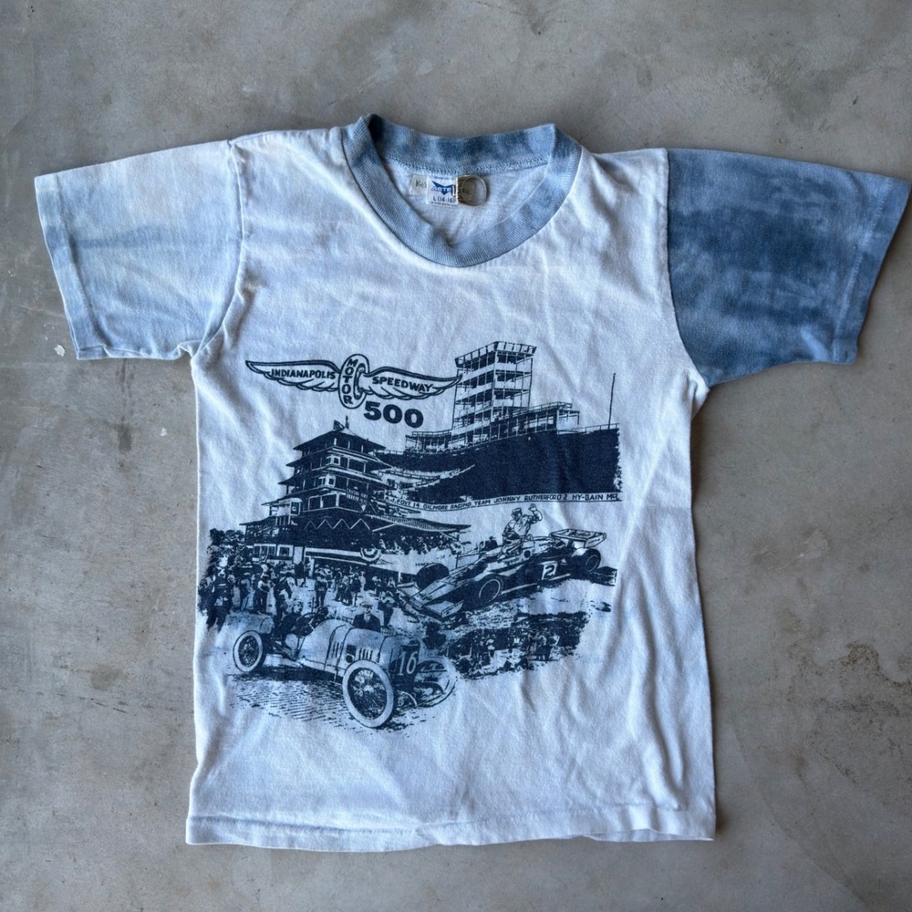 Vintage Artex Indianapolis Motor Speedway 500 Tie Dye Shirt Kids L 14-16 Tee